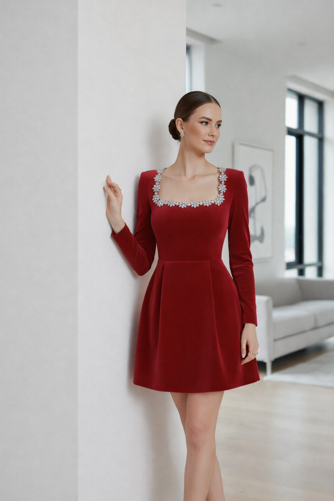 Odette | Velvet Mini Dress