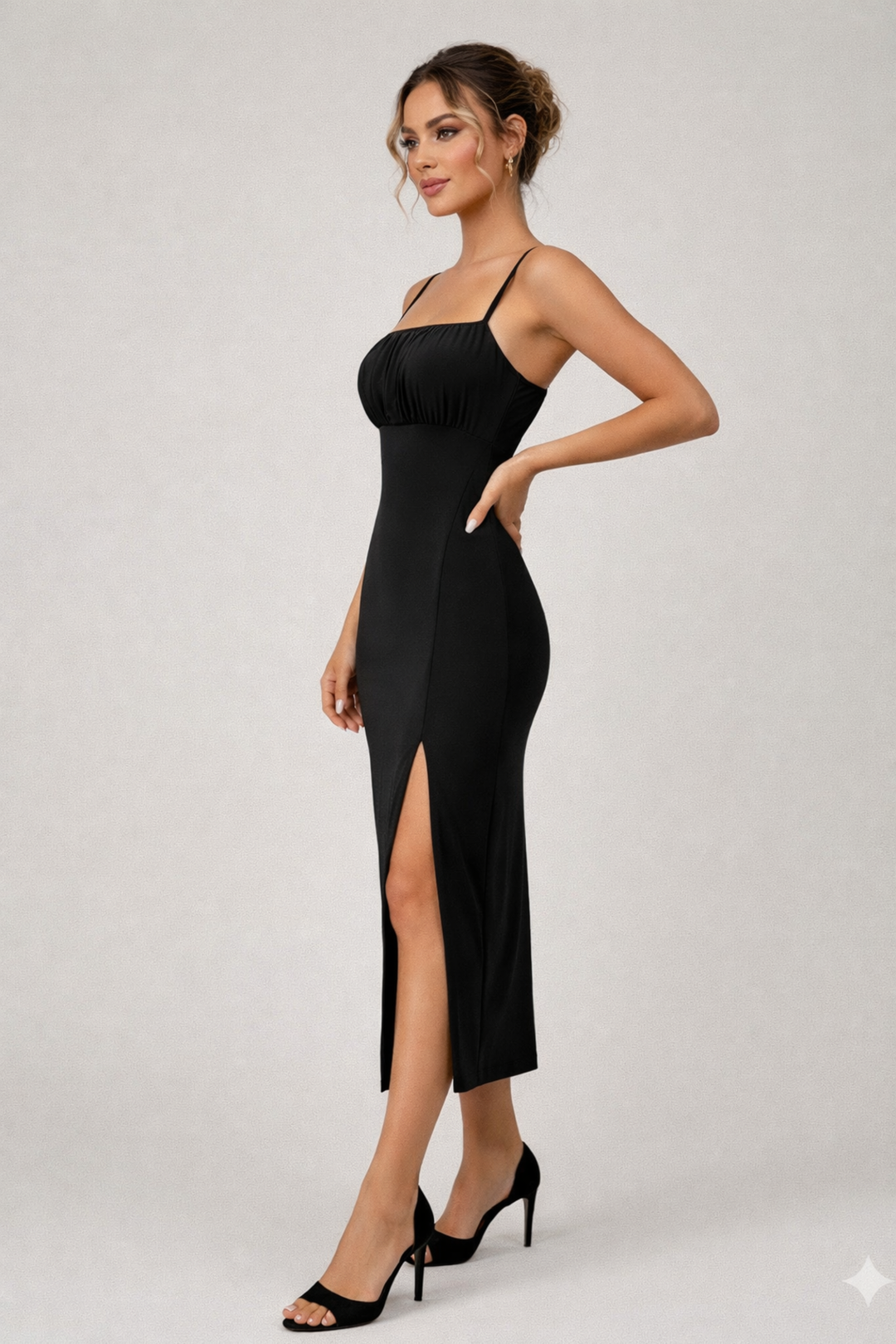 Lila | Midi Dress with Side Split