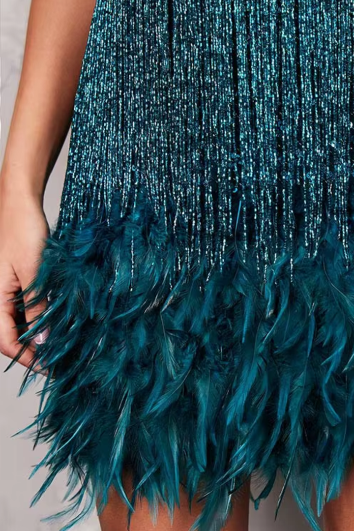 Jane | Feather Mini Dress