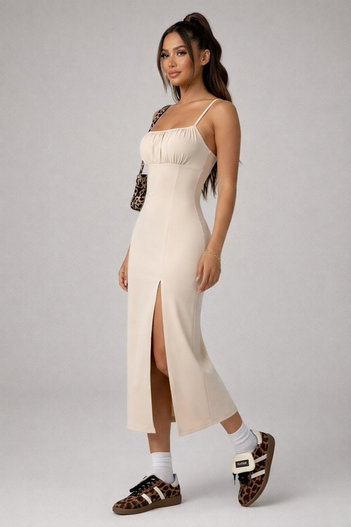 Lila | Midi Dress with Side Split