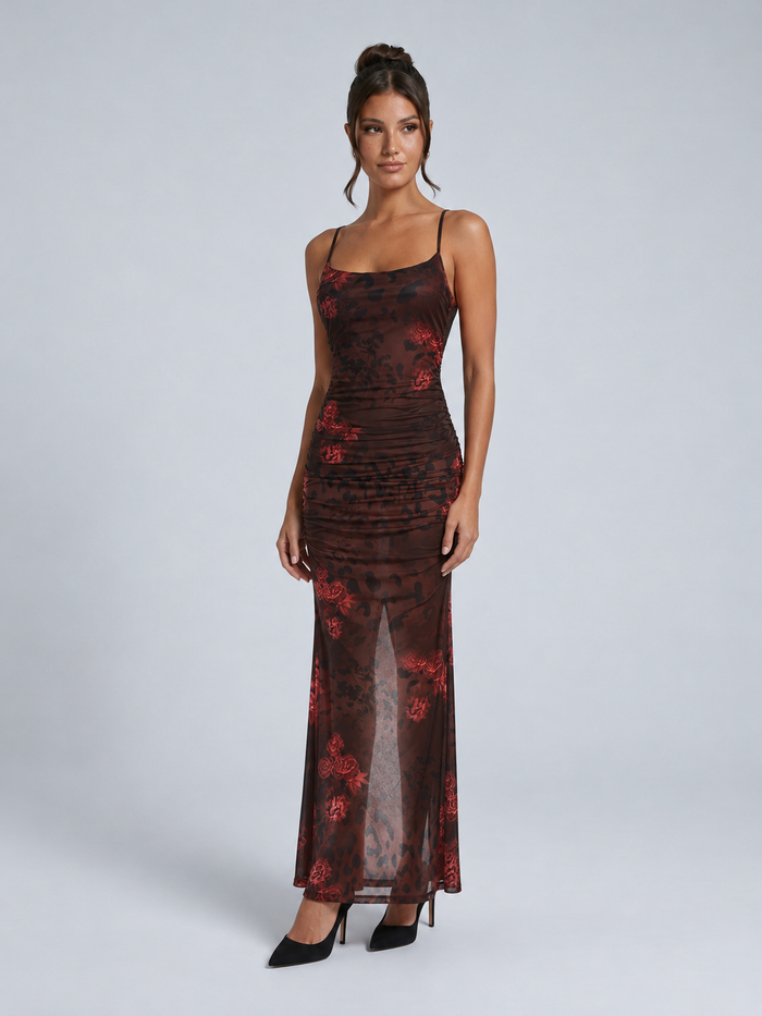 Adelia | Spaghetti Strap Slip Maxi Dress