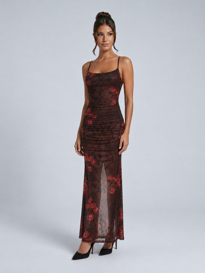 Adelia | Spaghetti Strap Slip Maxi Dress