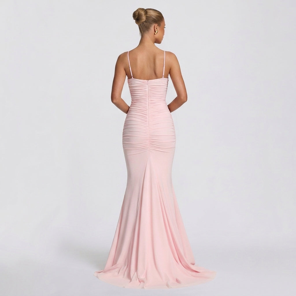 Blaise | Satin-Look Wedding Guest Maxi Dress
