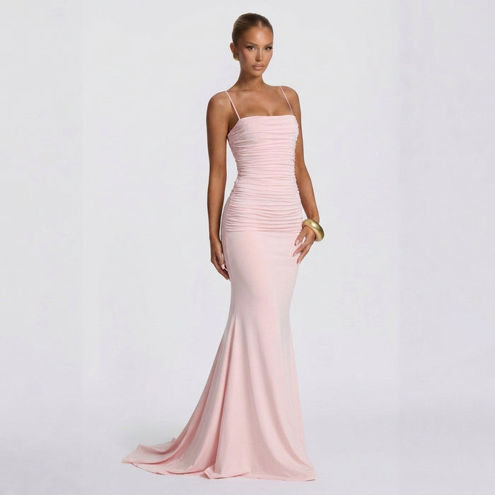 Blaise | Satin-Look Wedding Guest Maxi Dress