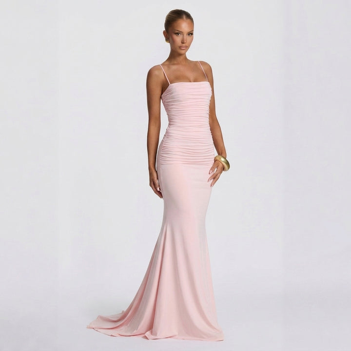 Blaise | Satin-Look Wedding Guest Maxi Dress