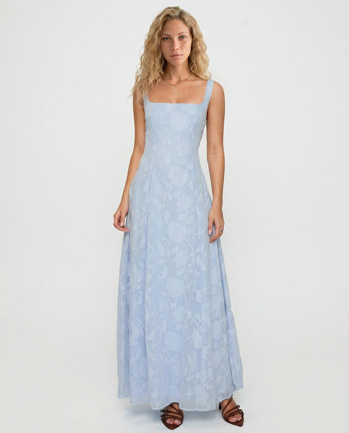 Margaux | Burnout Floral Maxi Dress