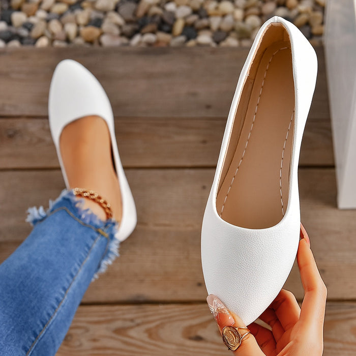 Women's Ballet Flats Slip-On Pointed Toe for Everyday