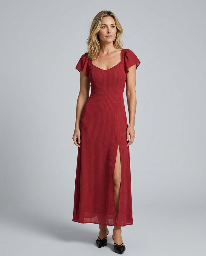 Quinn | Sweetheart Jacquard Maxi Dress