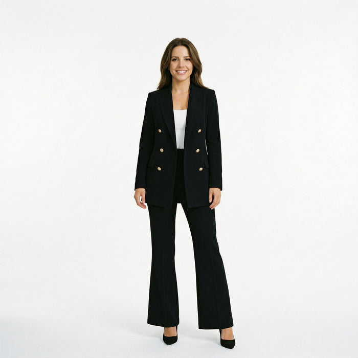 Orla | Long Jacket & Flared Pants Suit Set