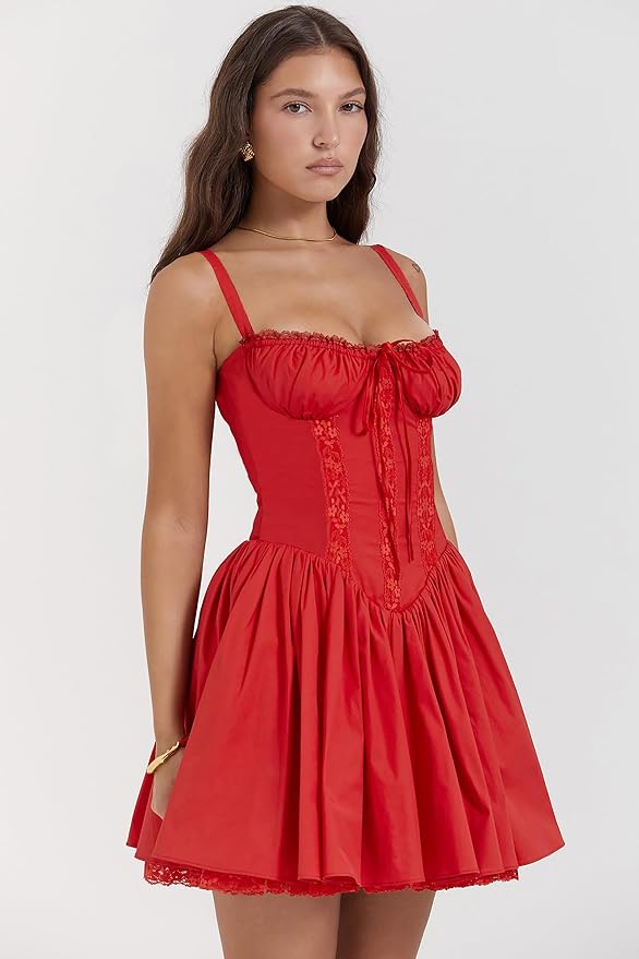 Karla | Corset Mini Dress with Gathered Skirt