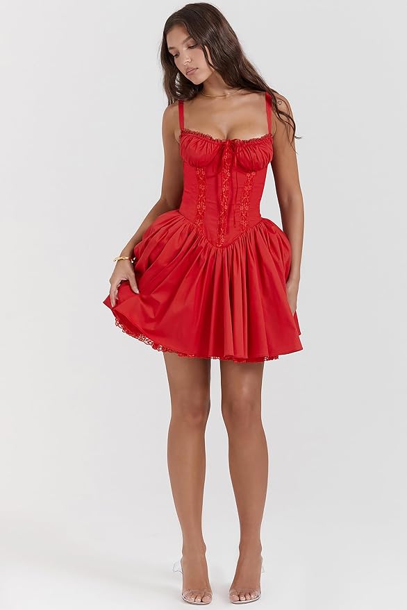 Karla | Corset Mini Dress with Gathered Skirt