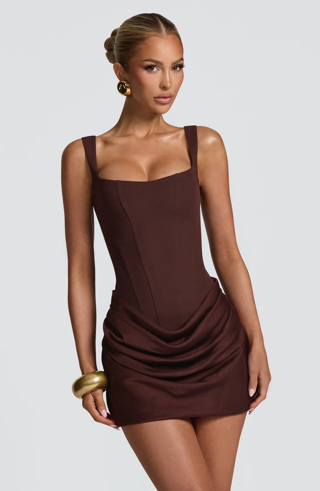Maribel | Mini Dress with Draped Skirt