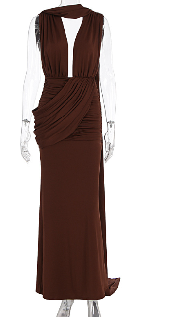 Marlowe | One-Shoulder Gathered Mesh Midi Dress