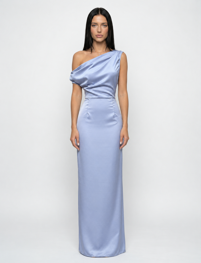 Myrna | One-Shoulder Satin Maxi Dress