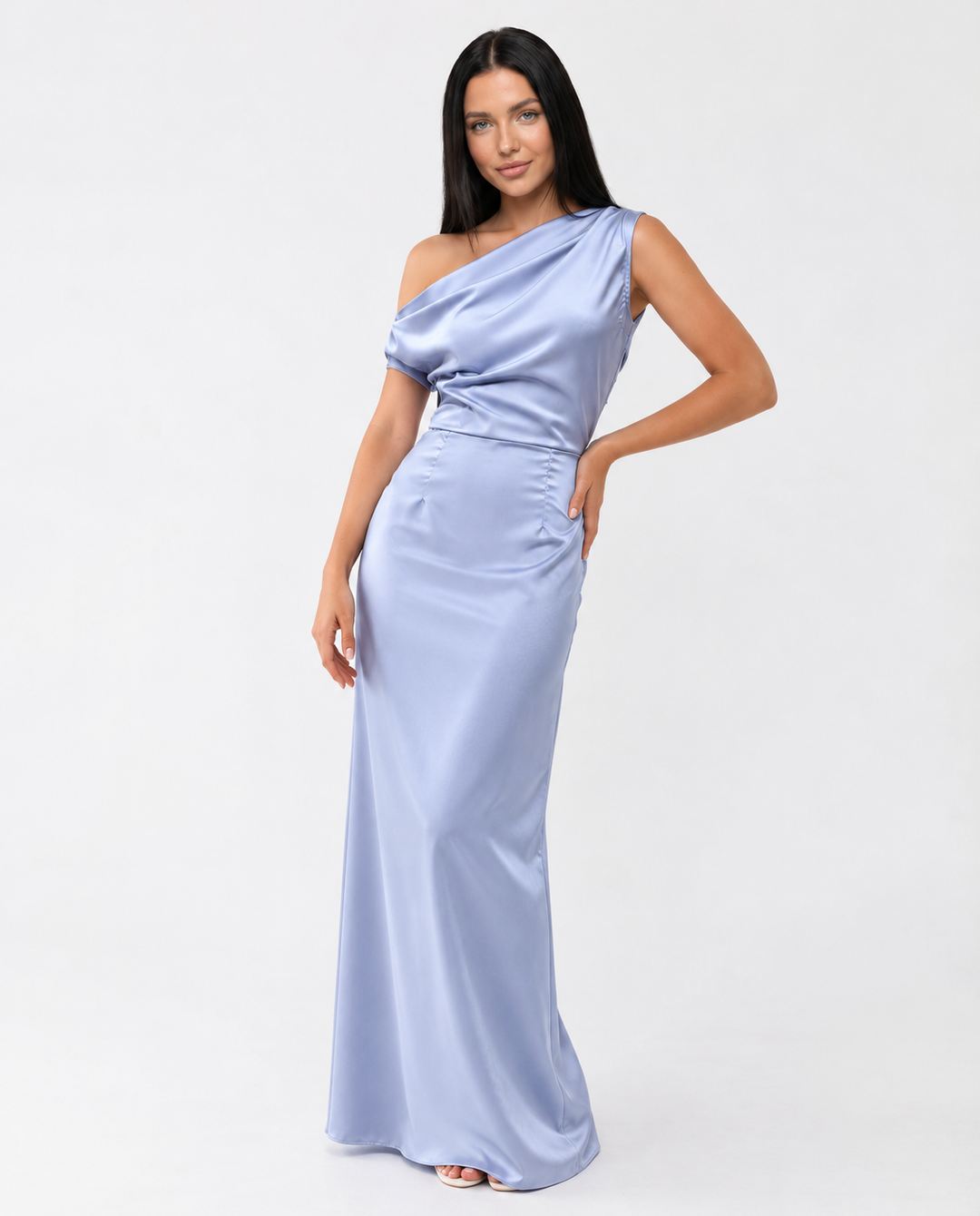 Myrna | One-Shoulder Satin Maxi Dress