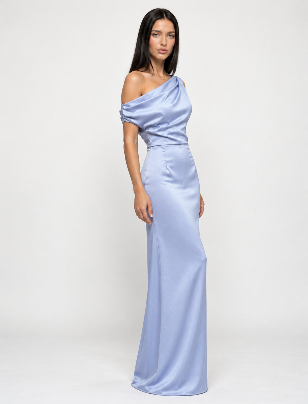 Myrna | One-Shoulder Satin Maxi Dress