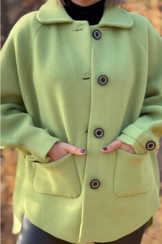 Women's Button-Front Jacket with Patch Pockets