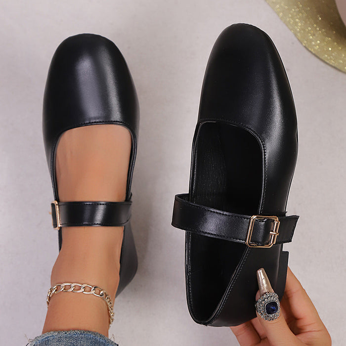 Women's Mary Jane Flats Adjustable Strap Buckle