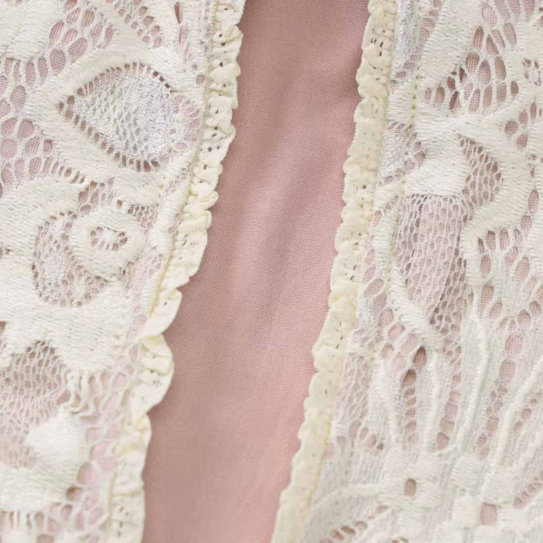 Olga | Lace Mini Corset Dress with Long Sleeves