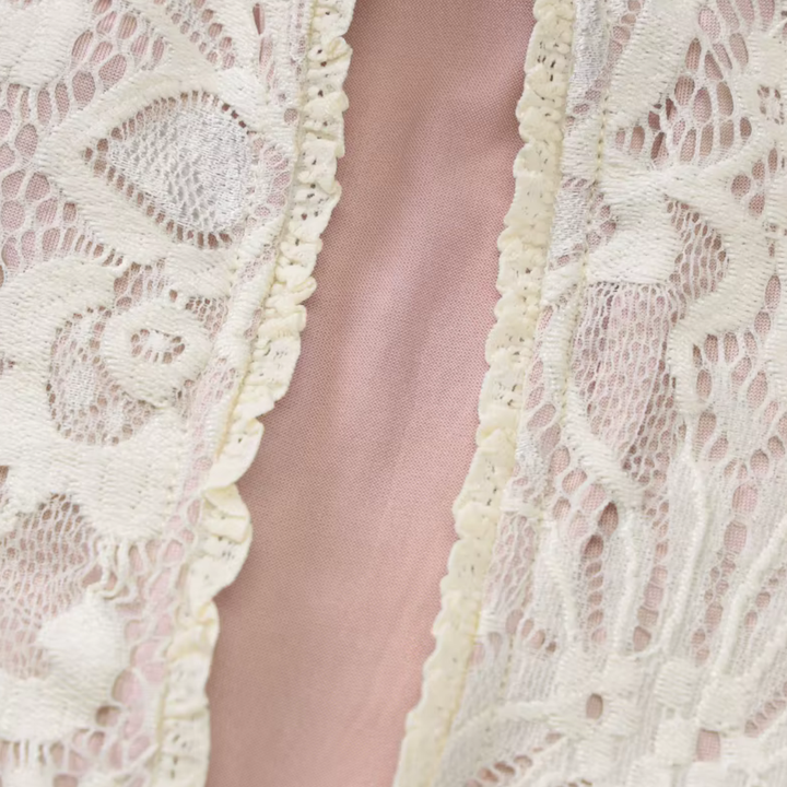 Olga | Lace Mini Corset Dress with Long Sleeves