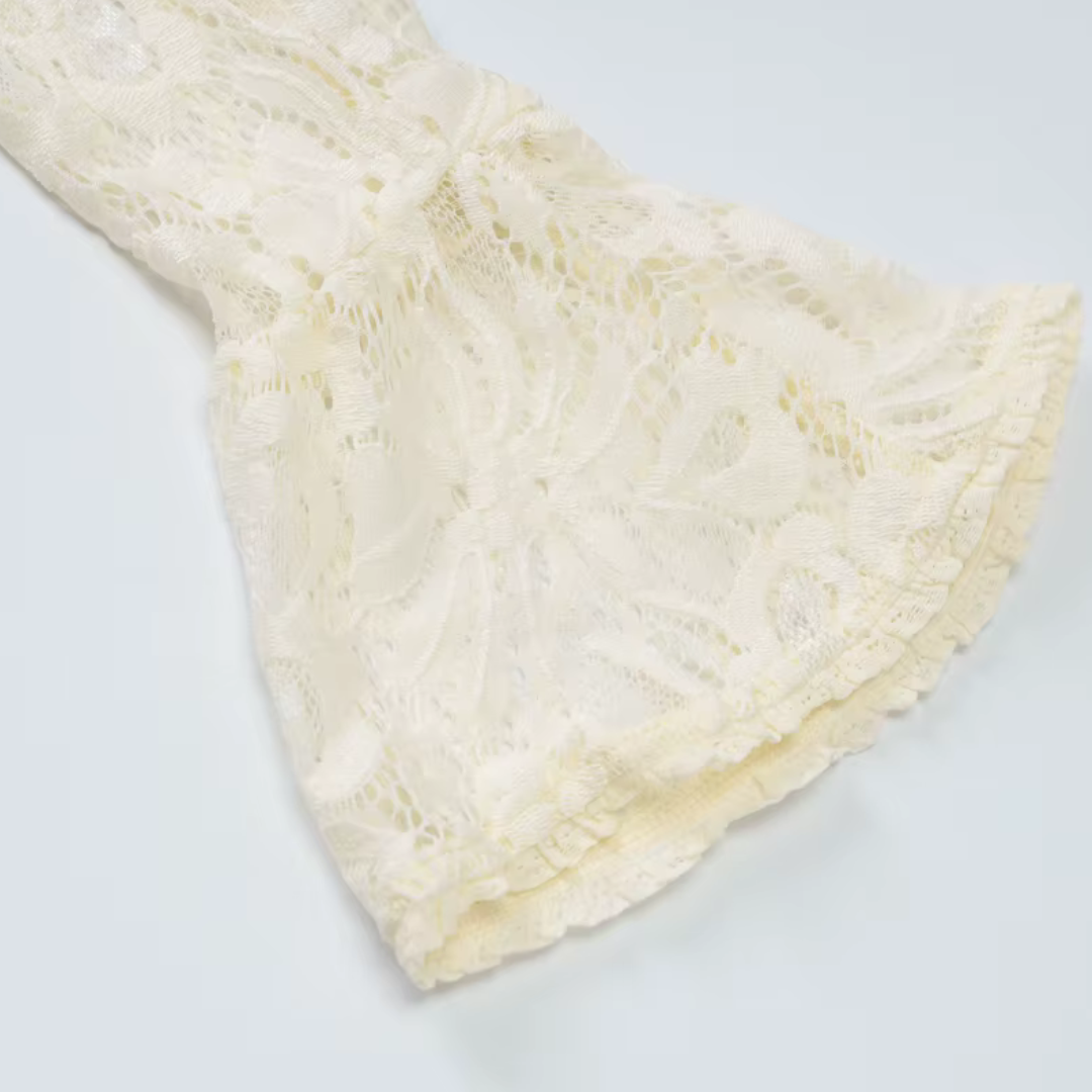 Olga | Lace Mini Corset Dress with Long Sleeves