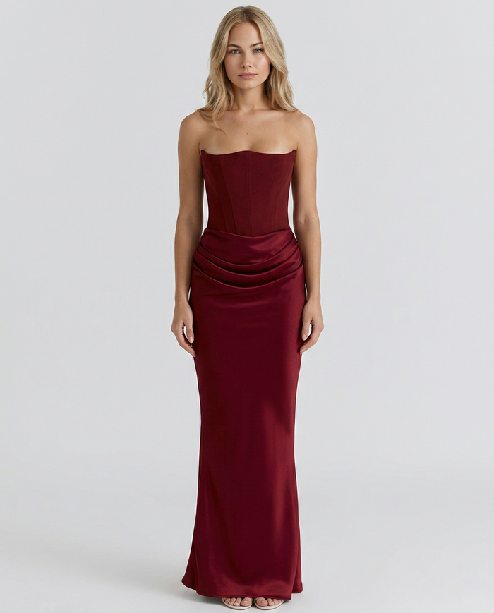 Opal | Strapless Corset Maxi Dress