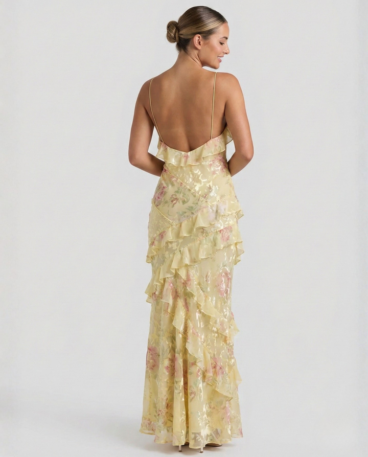Isabella | Maxi Dress with Layered Ruffle Skirt