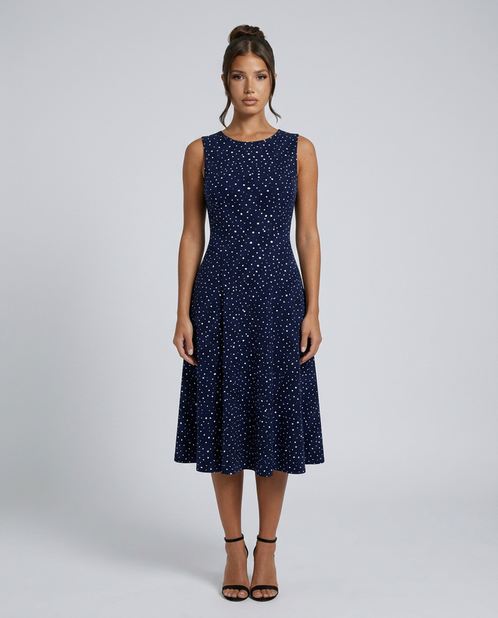 Dotty | Fit & Flare Polka Dot Midi