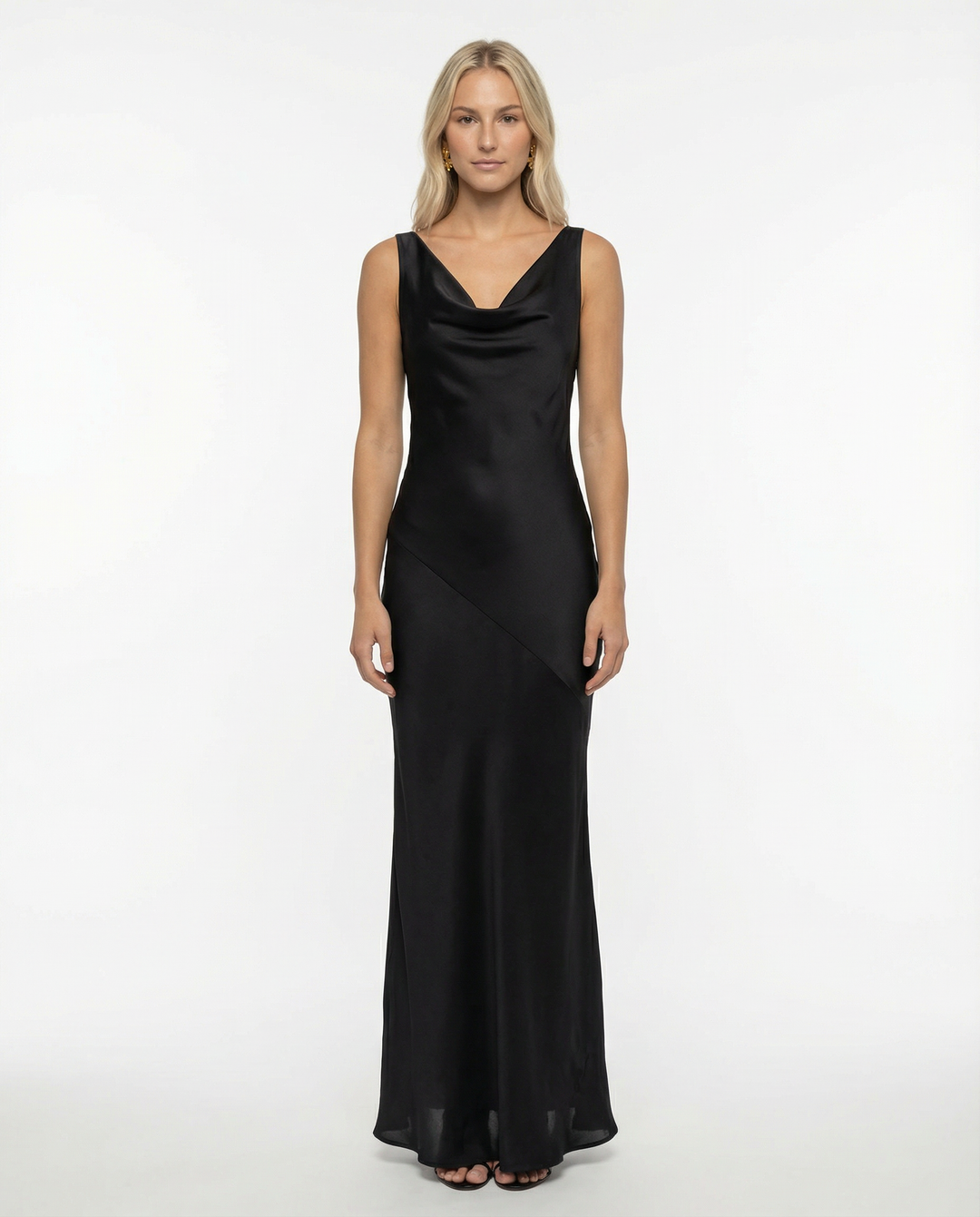 Muriel | Maxi Dress with Cowl Neck and Open Back