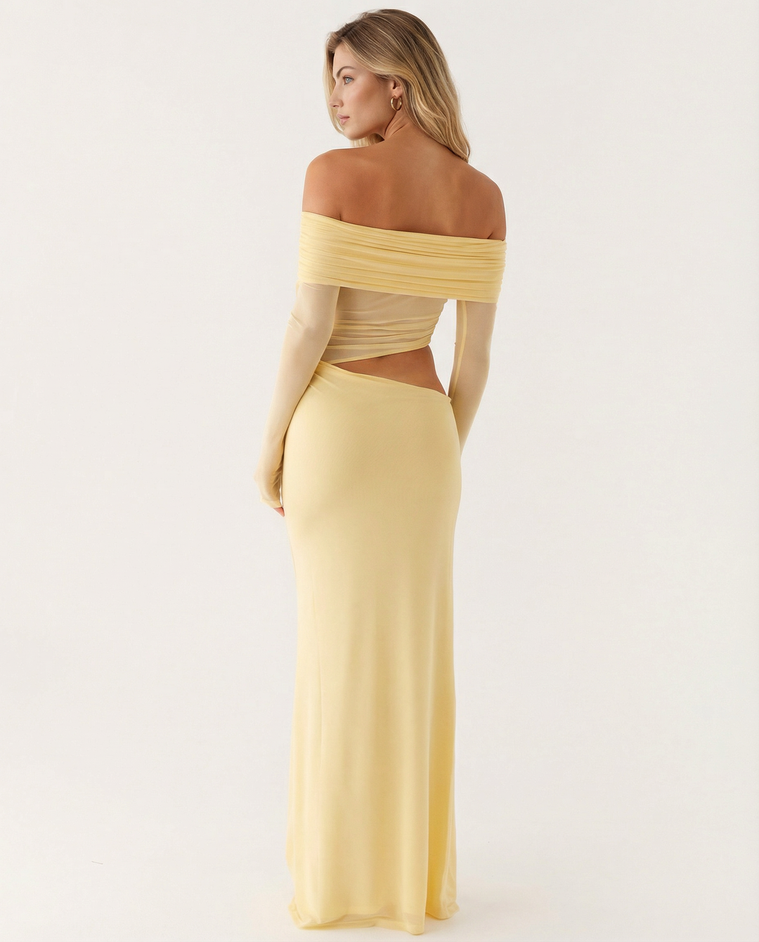 Bertie | Off Shoulder Maxi Dress with Side Cut-Outs