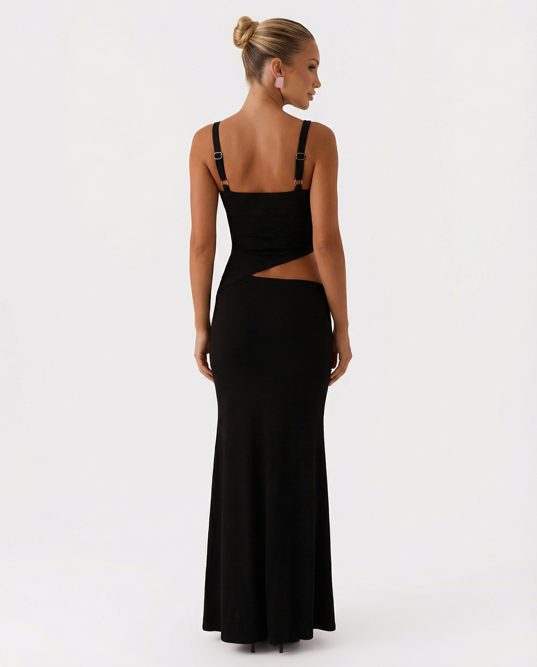Erica | Bodycon Maxi Dress with Ruched Cut-Out Detail