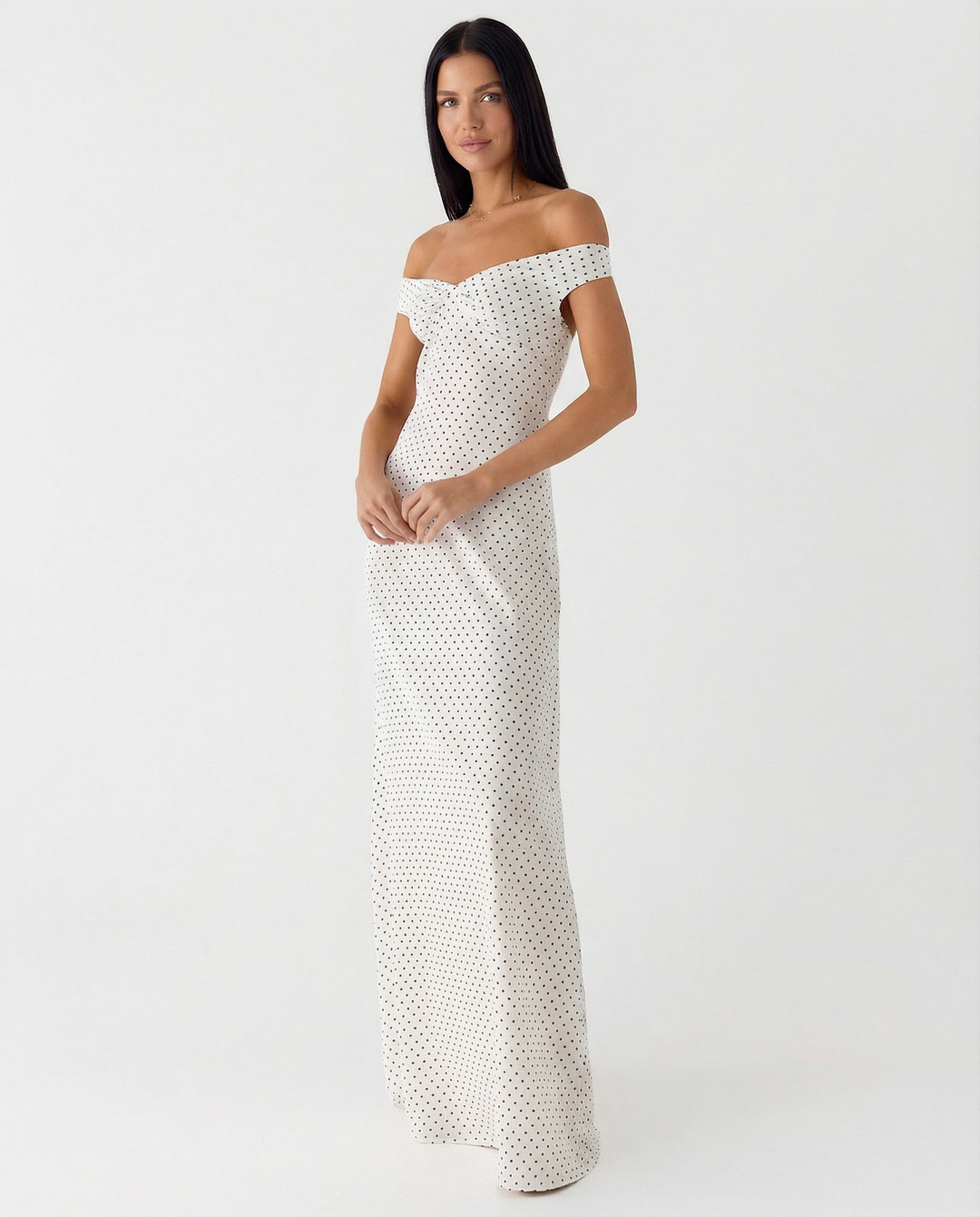 Eileen | Off-Shoulder Maxi Dress with Sweetheart Neckline