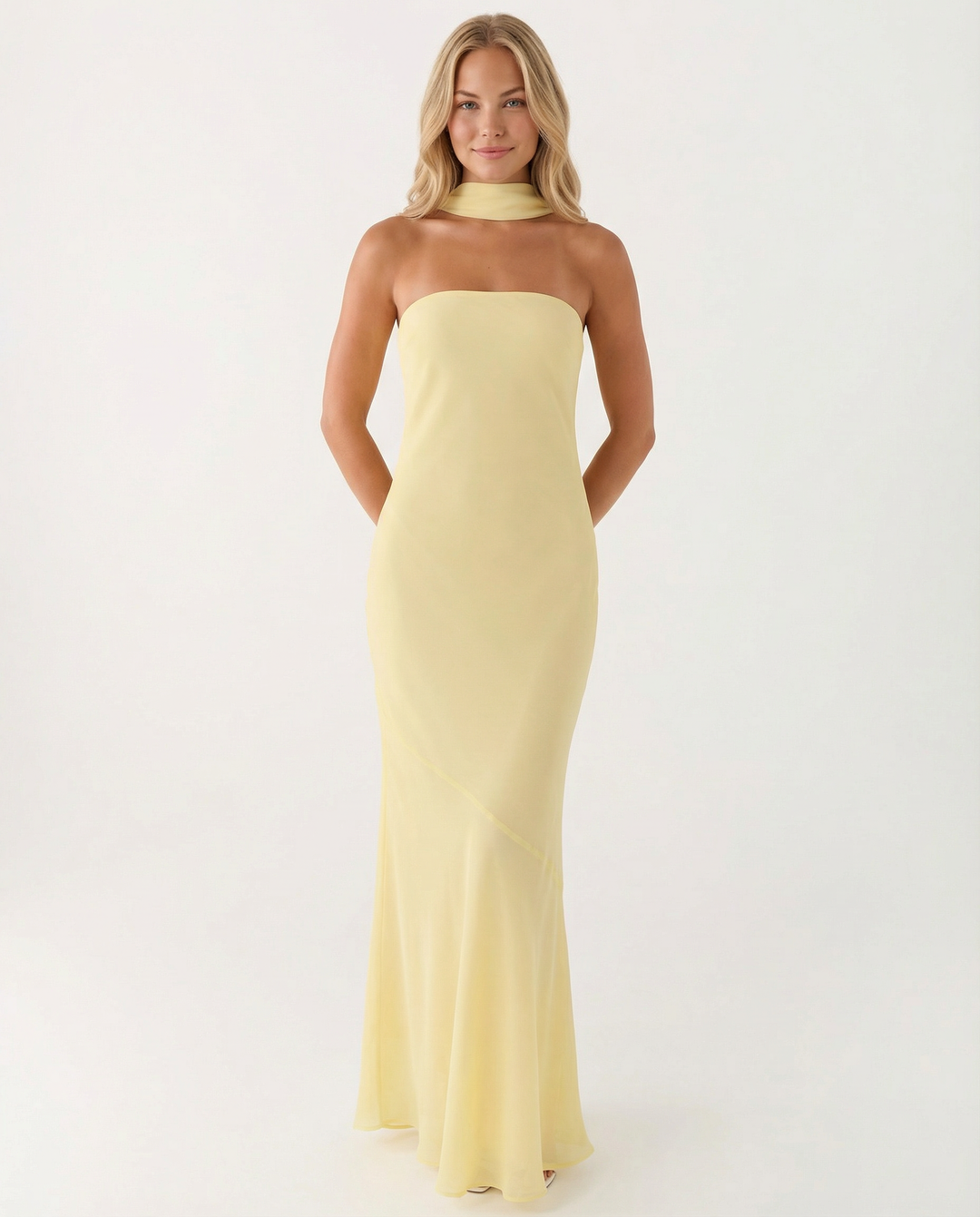 Shelia | Floral Chiffon Maxi Dress with Matching Scarf