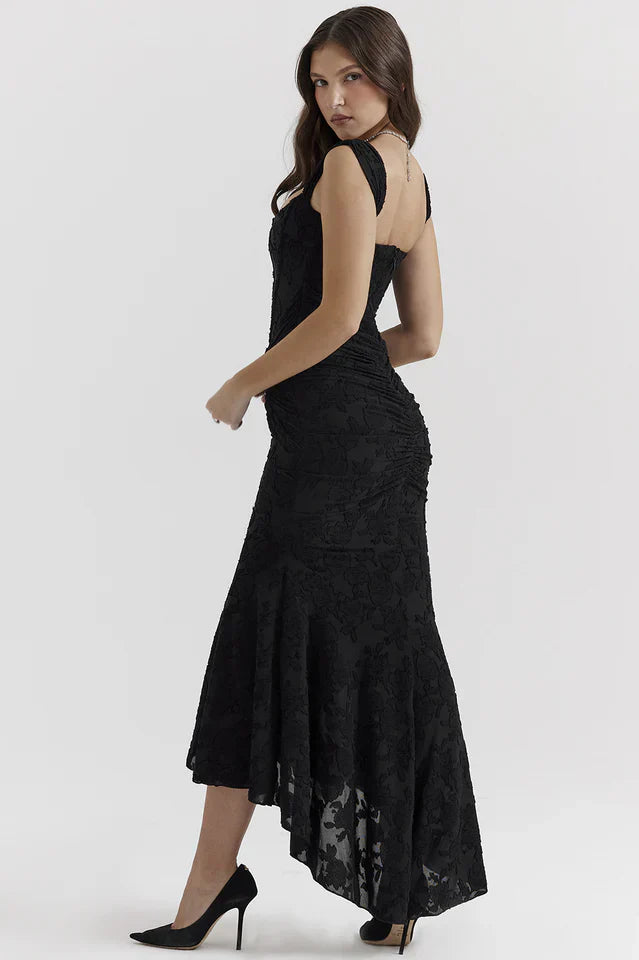 Lara | Maxi Dress with Floral Texture