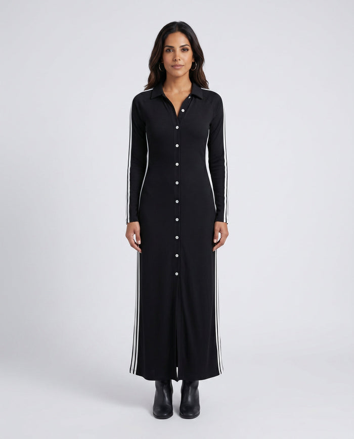 Tatum | Striped Button-Front Maxi Dress