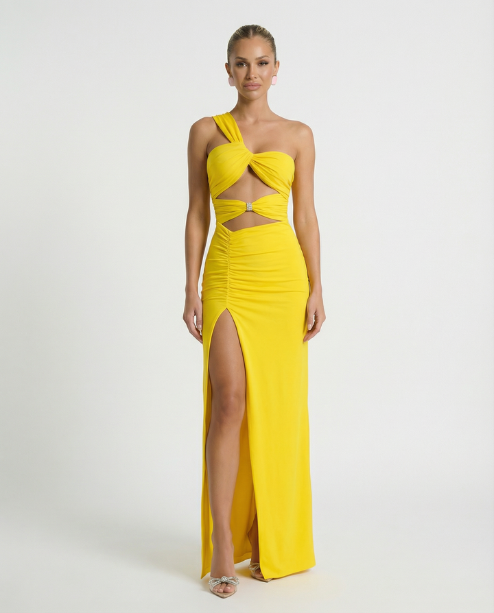 Edna | Maxi Dress with One Shoulder and Cut-Out Detail