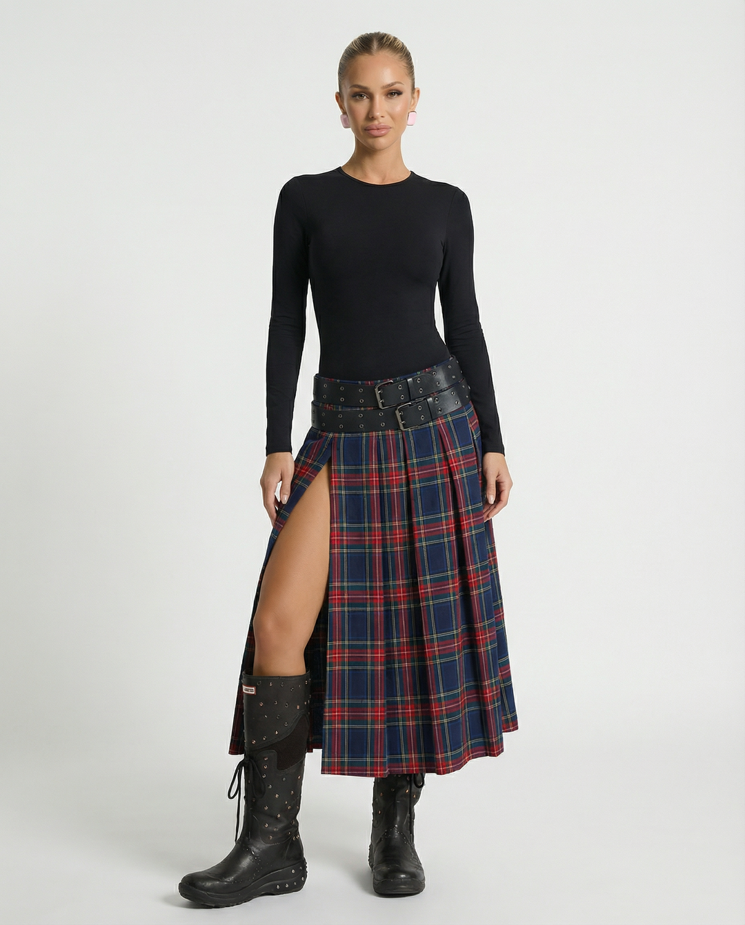 Kim | Maxi Kilt with Pleated Design