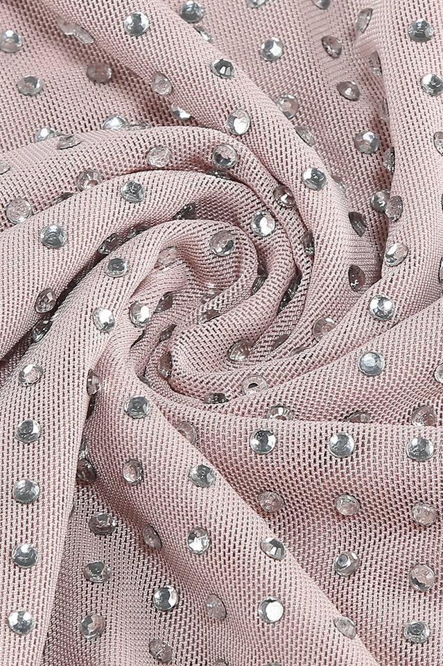 Veronica | Knit Maxi Dress with Rhinestone Detail
