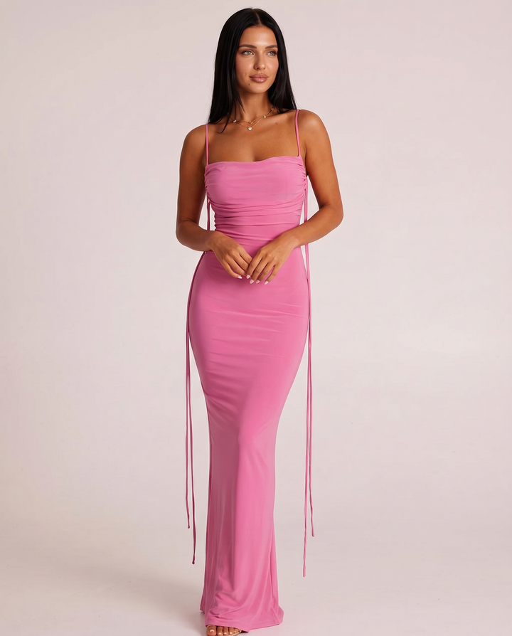Helen | Slip Maxi Dress with Open Back