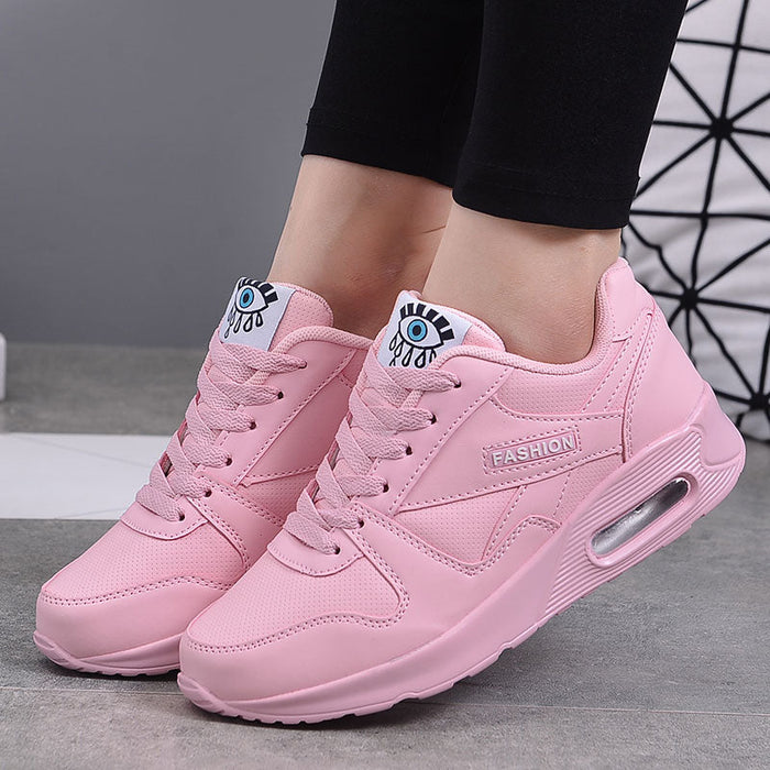 Women's Air Cushion Sneakers with Lace-Up