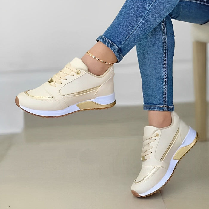 Women's Lace-Up Platform Sneakers with Arch Support