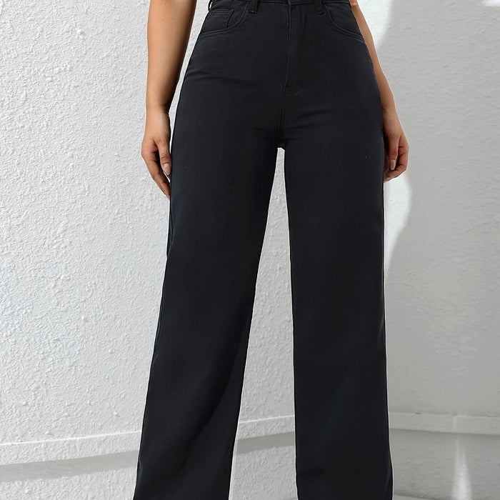 Women's High-Waisted Wide-Leg Trousers for Work and Events